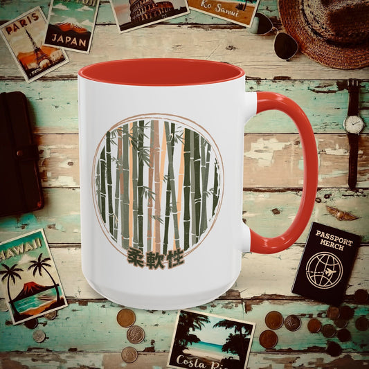 Japanese Jūnansei (Flexibility) Bamboo 15oz Mug Red / 15oz