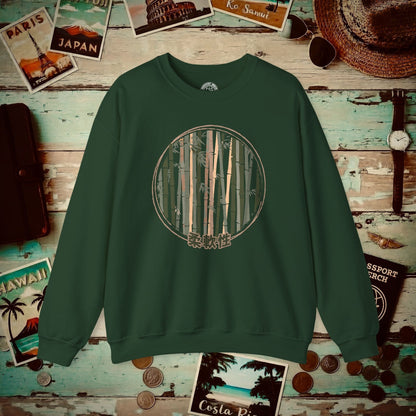Japanese Jūnansei (Flexibility) Bamboo Crewneck Forest Green / S