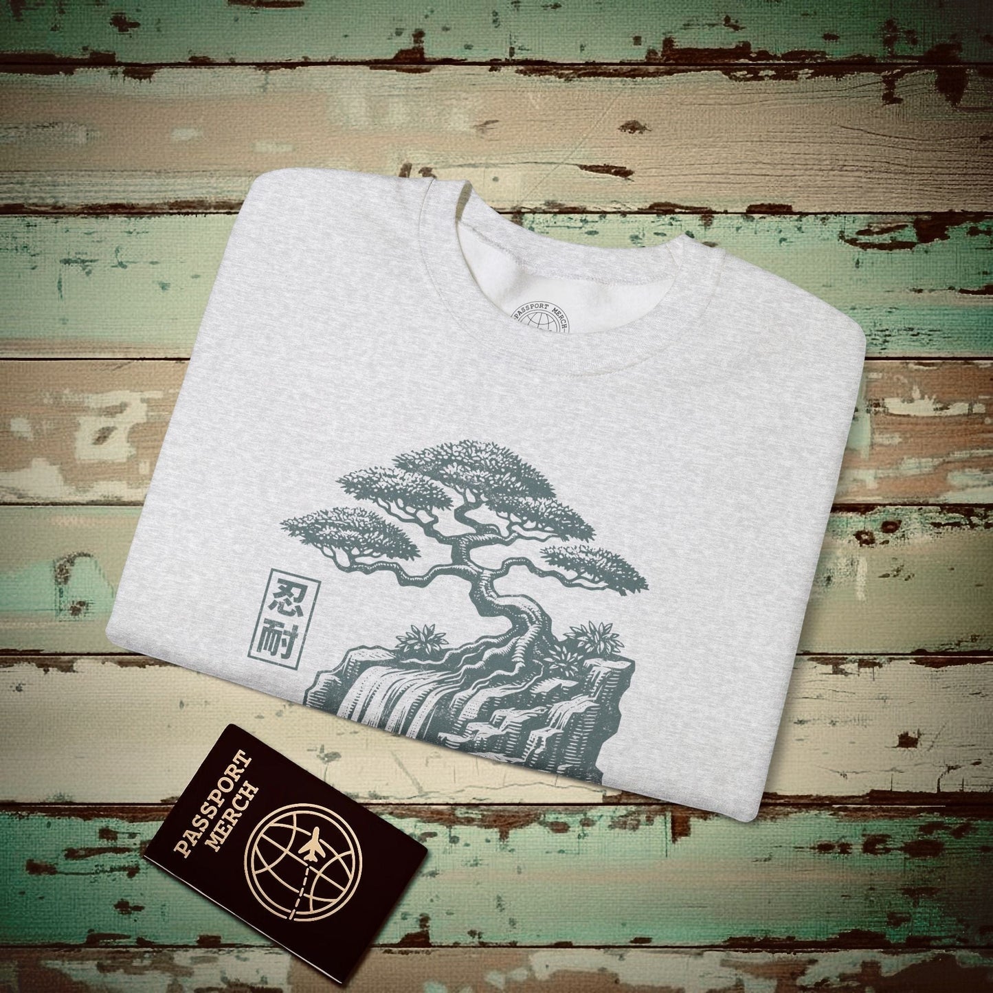 Japanese Nintai (Patience) Bonsai Crewneck Ash / S