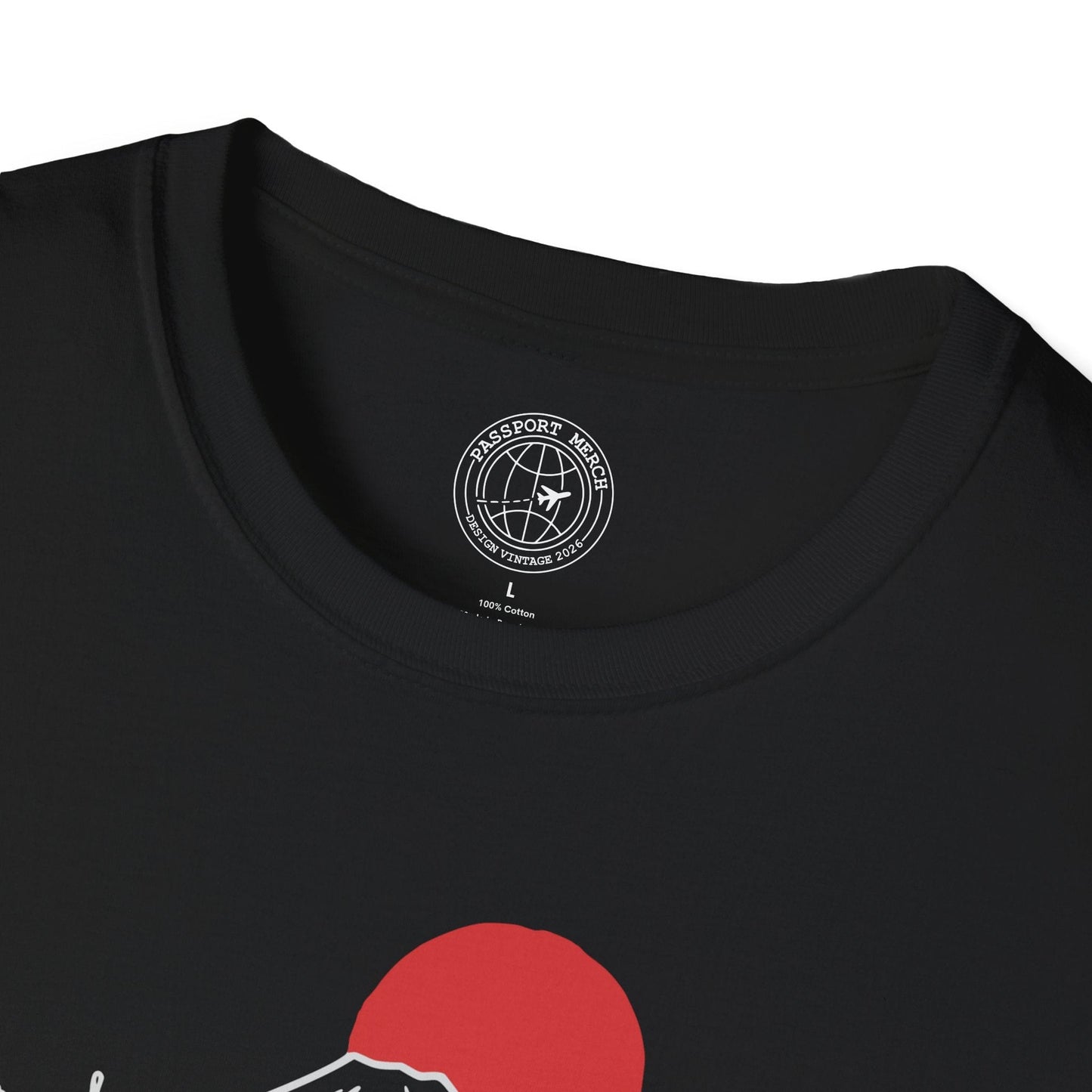 Japanese Sunrise Line Art T-Shirt Black / S