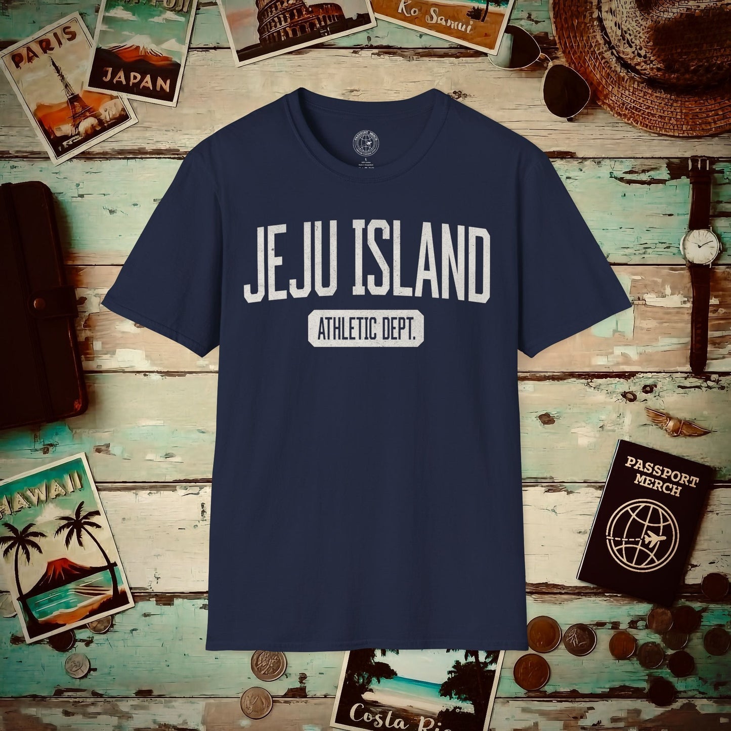 Jeju Island Athletic Dept. Korea T-Shirt Navy / S