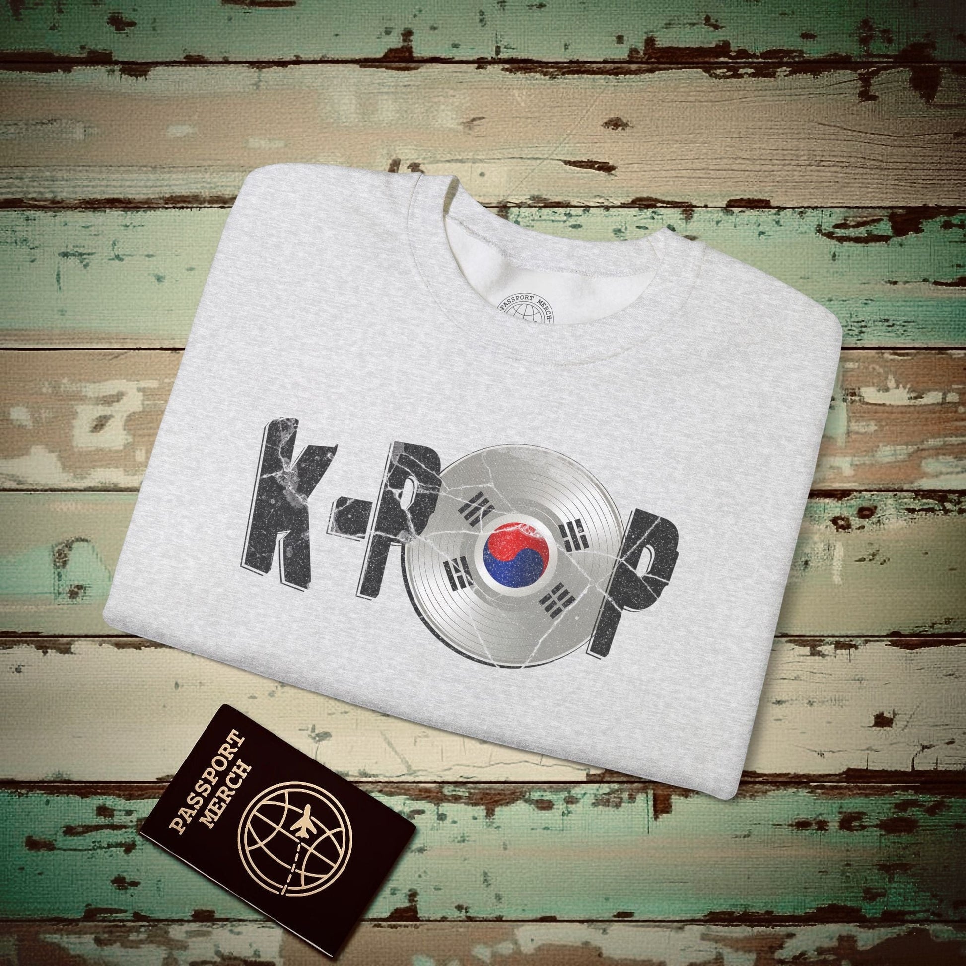 K-POP Vinyl, Korea Crewneck Ash / S