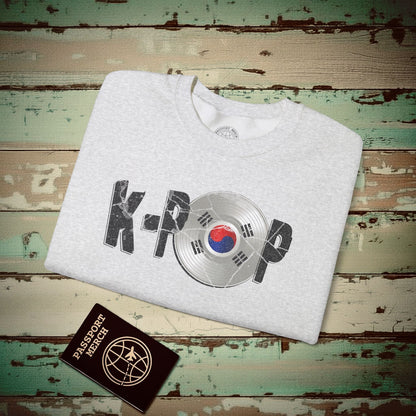 K-POP Vinyl, Korea Crewneck Ash / S
