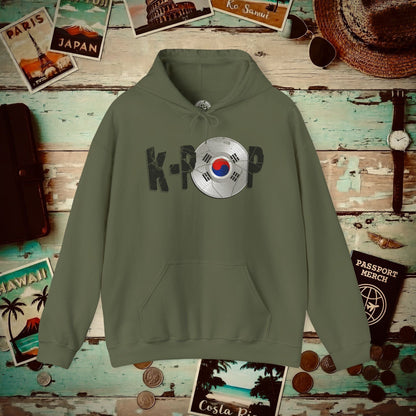 K-POP Vinyl, Korea Hoodie Military Green / S