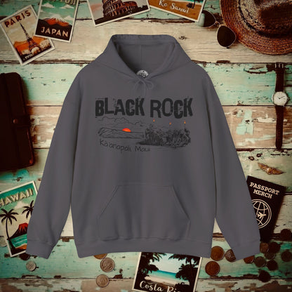 Kaanapali Maui Black Rock Jump, Hawaii Hoodie Charcoal / S