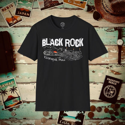 Kaanapali Maui Black Rock Jump, Hawaii T-Shirt Black / S