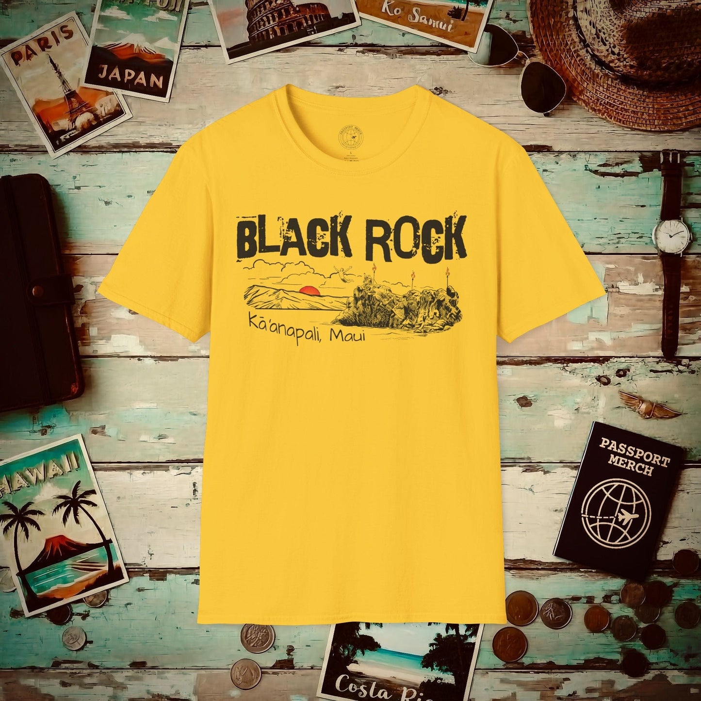 Kaanapali Maui Black Rock Jump, Hawaii T-Shirt Daisy / S