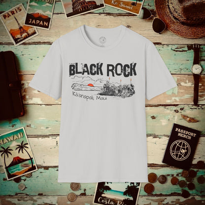 Kaanapali Maui Black Rock Jump, Hawaii T-Shirt Ice Grey / S