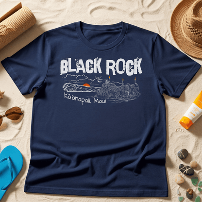 Kaanapali Maui Black Rock Jump, Hawaii T-Shirt Navy / S