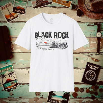 Kaanapali Maui Black Rock Jump, Hawaii T-Shirt White / S
