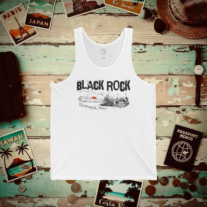 Kaanapali Maui Black Rock Jump, Hawaii Tank Top White / XS