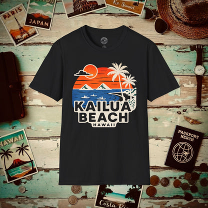 Kailua Beach, Hawaii - 80's Vintage T-Shirt Black / S