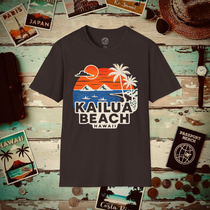 Kailua Beach, Hawaii - 80's Vintage T-Shirt Dark Chocolate / S