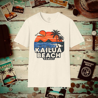 Kailua Beach, Hawaii - 80's Vintage T-Shirt Natural / S