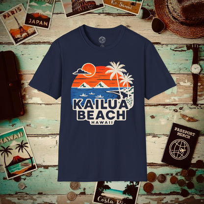 Kailua Beach, Hawaii - 80's Vintage T-Shirt Navy / S