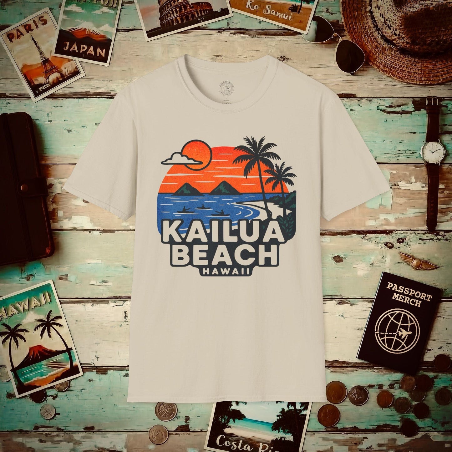 Kailua Beach, Hawaii - 80's Vintage T-Shirt Sand / S