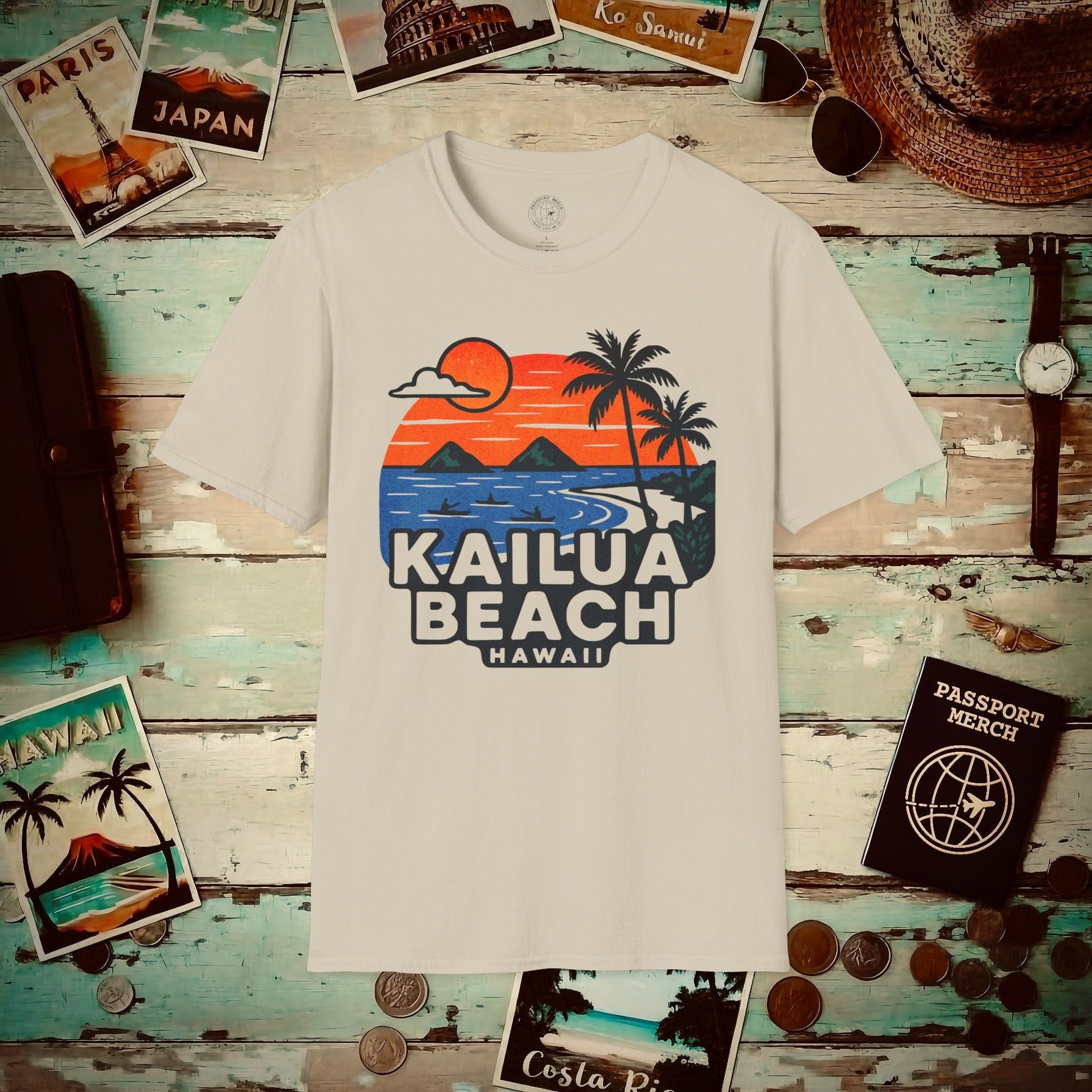 Kailua Beach, Hawaii - 80's Vintage T-Shirt Sand / S