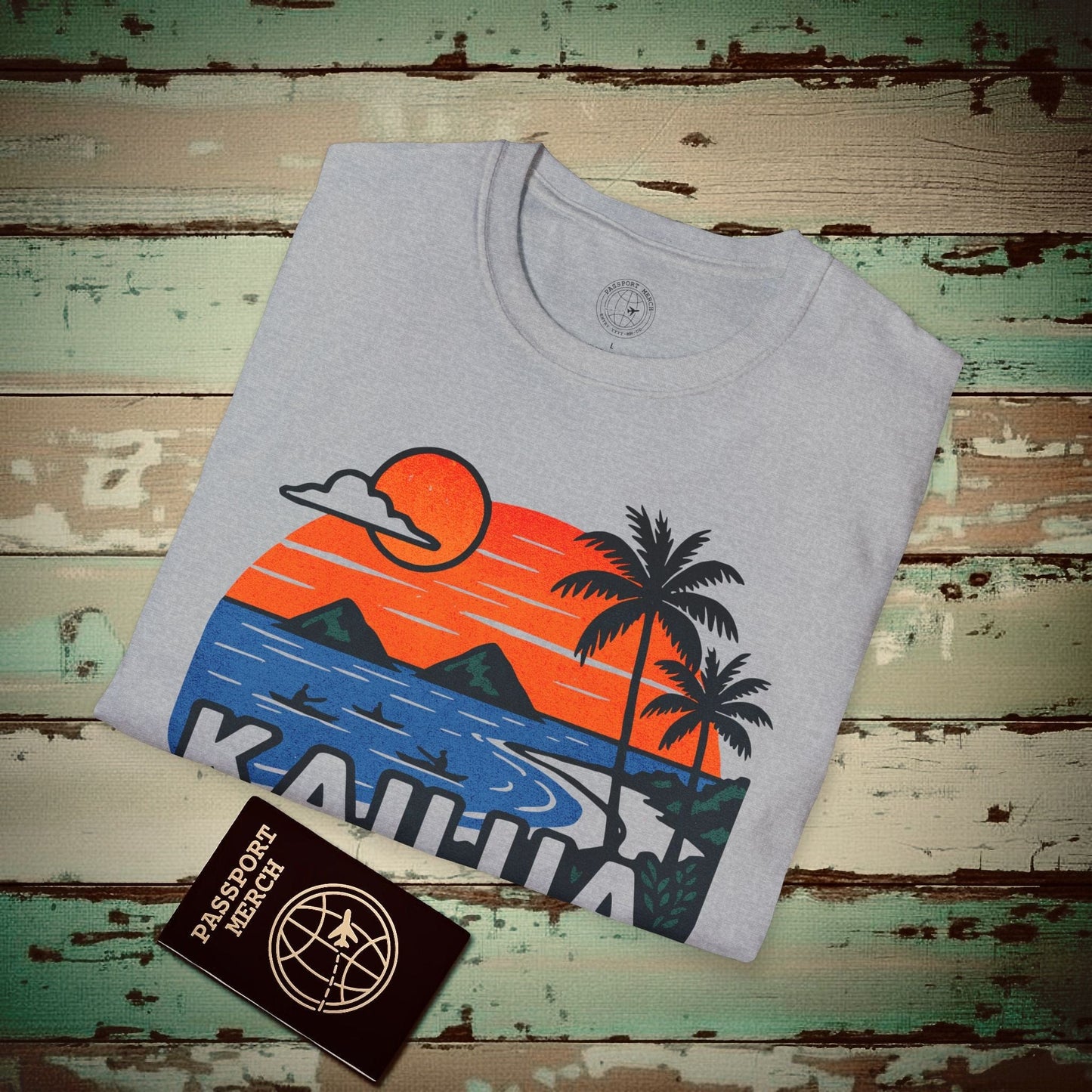 Kailua Beach, Hawaii - 80's Vintage T-Shirt Sport Grey / S