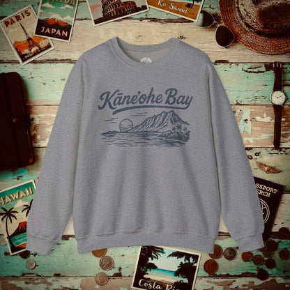 Kaneohe Bay Vintage Monochrome, Hawaii Crewneck Graphite Heather / S