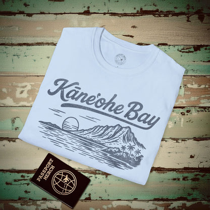 Kaneohe Bay Vintage Monochrome, Hawaii T-Shirt Light Blue / S
