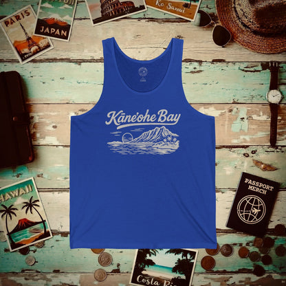 Kaneohe Bay Vintage Monochrome, Hawaii Tank Top True Royal / XS