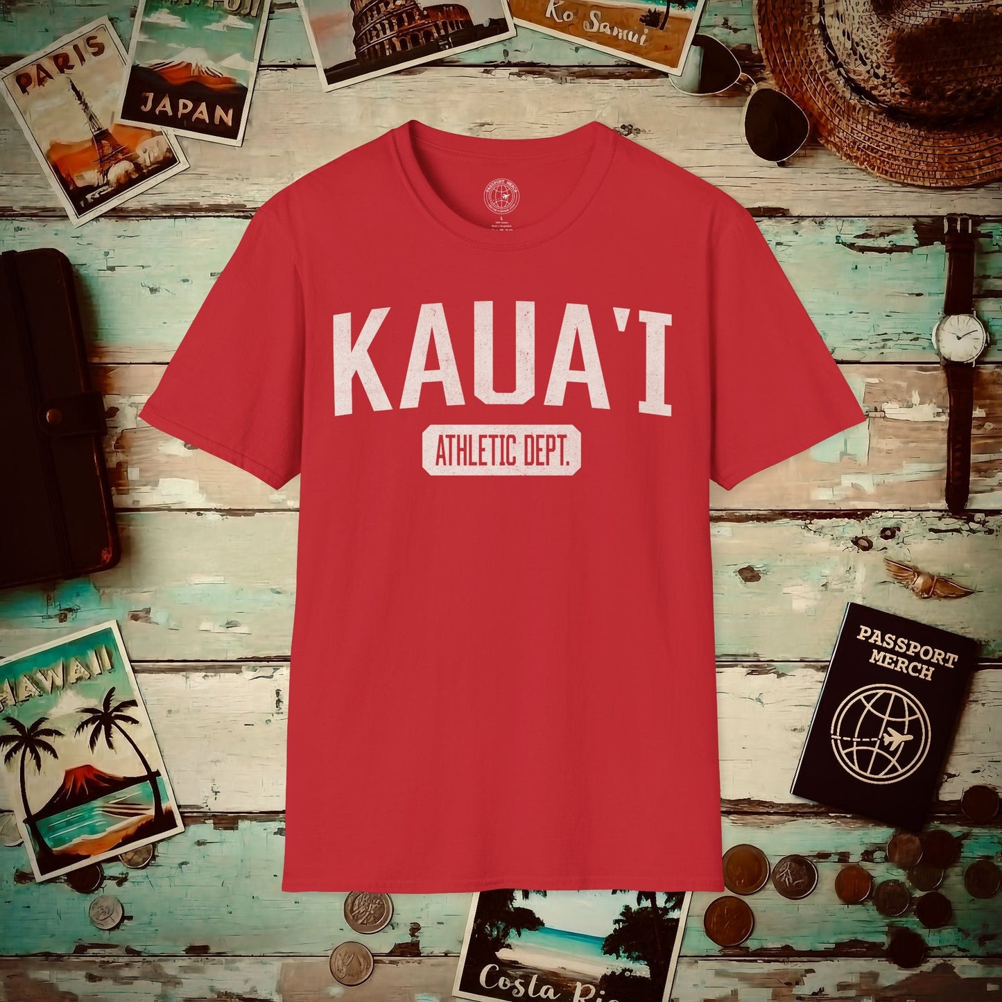 Kauai Athletic Dept. Hawaii T-Shirt Red / S
