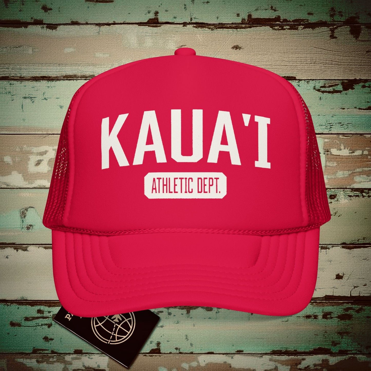 Kauai Athletic Dept. Hawaii Trucker Hat Red / One size