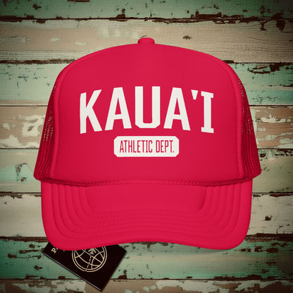 Kauai Athletic Dept. Hawaii Trucker Hat Red / One size