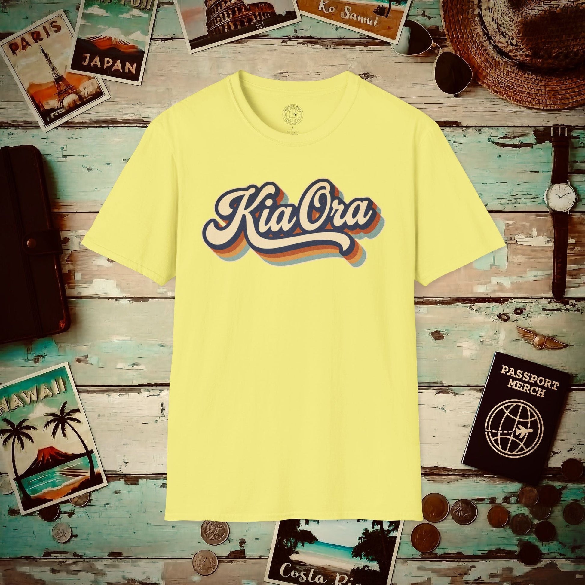 Kia Ora (Classic 70s), New Zealand T-Shirt Cornsilk / S