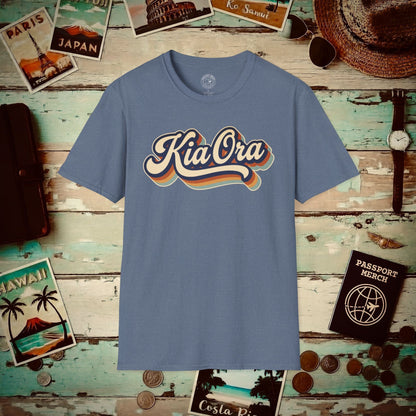 Kia Ora (Classic 70s), New Zealand T-Shirt Heather Indigo / S
