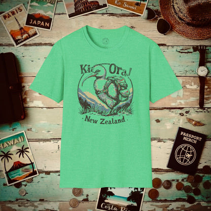 Kia Ora Kiwi, New Zealand T-Shirt Heather Irish Green / S