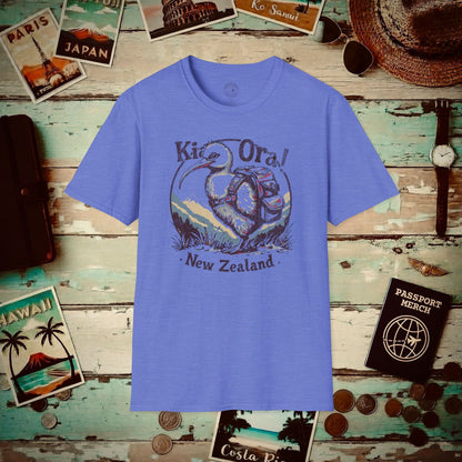 Kia Ora Kiwi, New Zealand T-Shirt Heather Royal / S