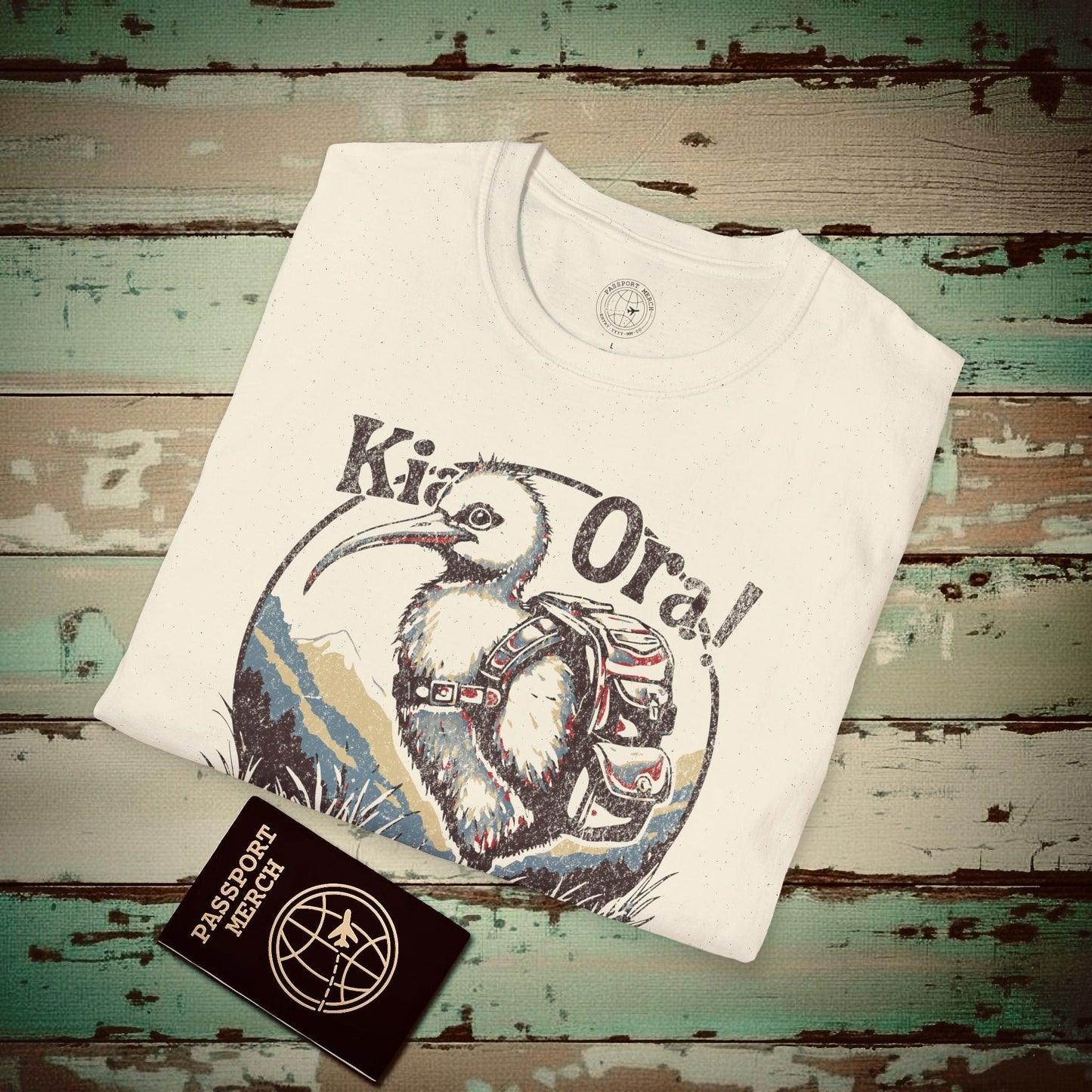 Kia Ora Kiwi, New Zealand T-Shirt Natural / S