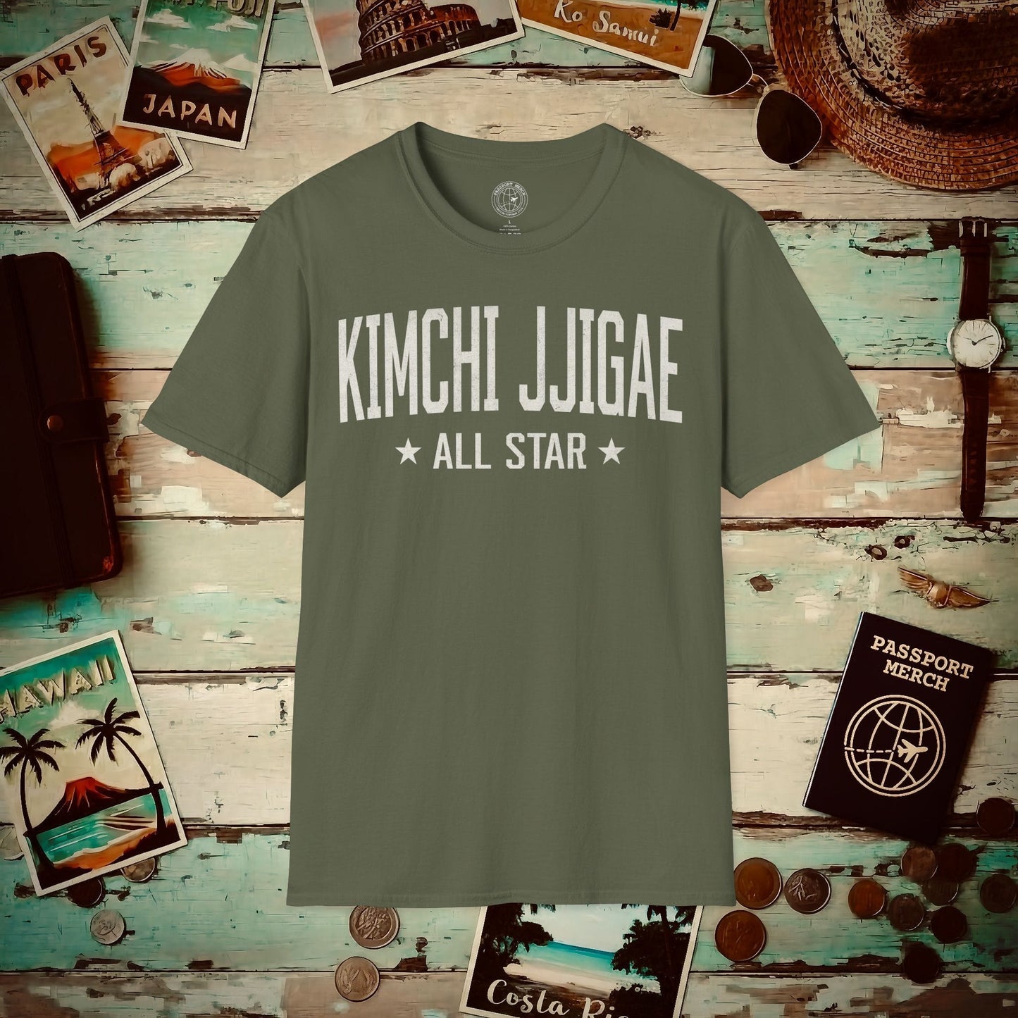 Kimchi Jjigae All Star, Korea T-Shirt Military Green / S