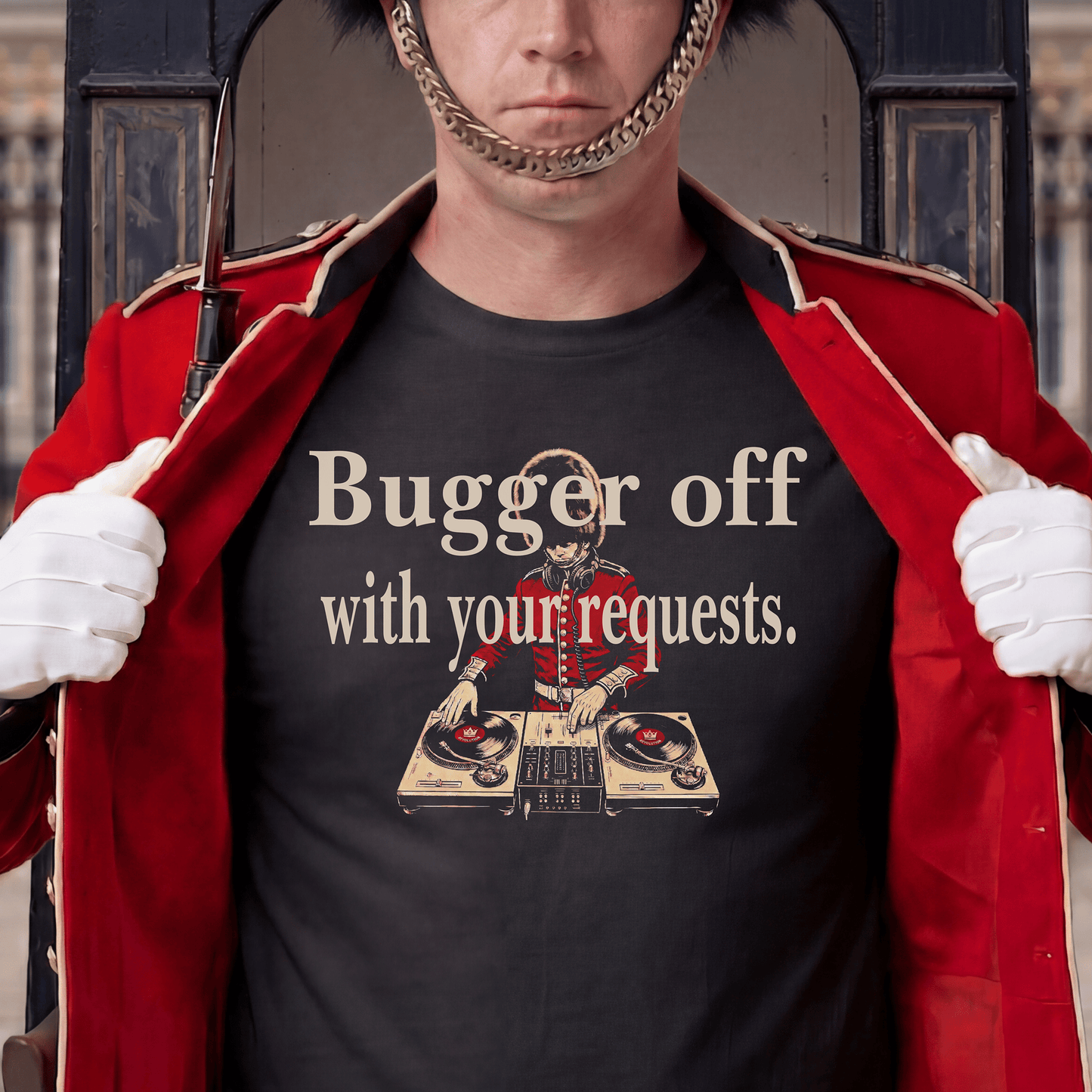King's Guard DJ - No Requests, England T-Shirt Black / S