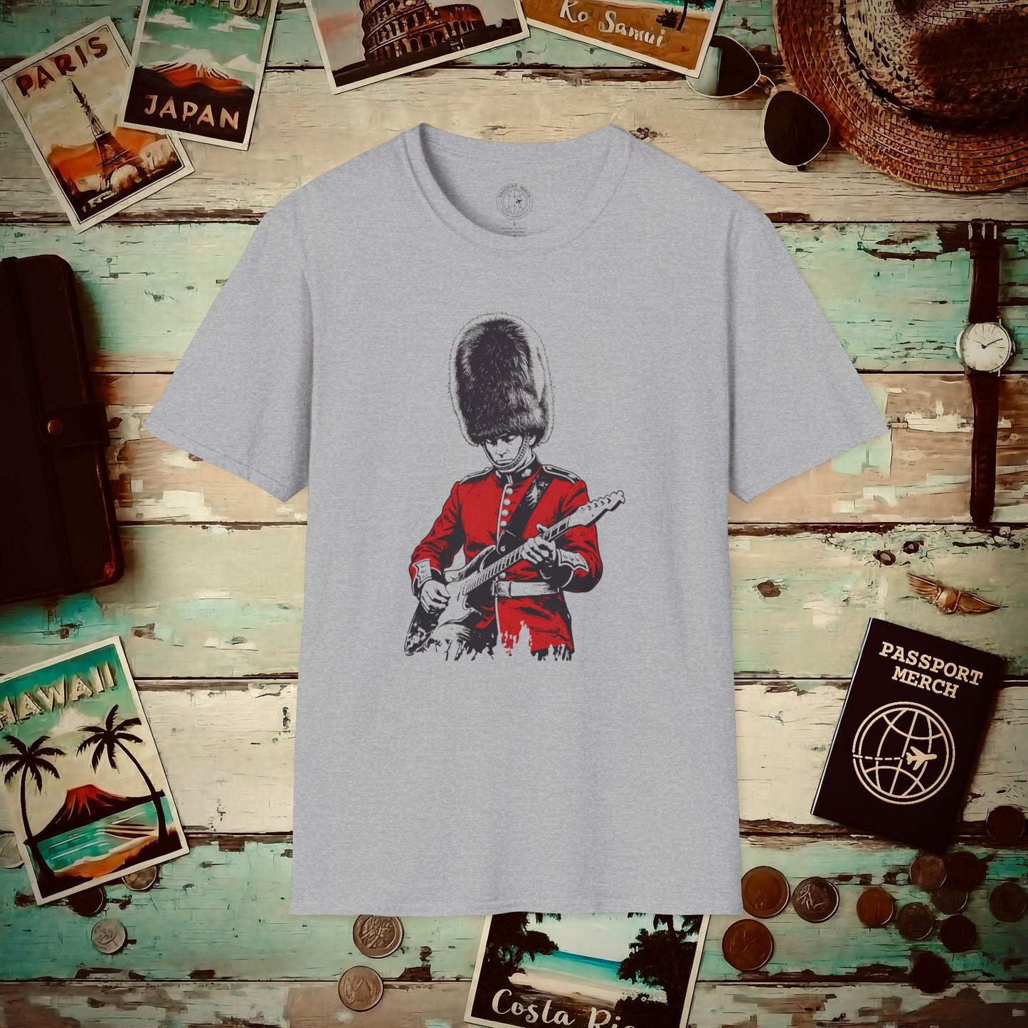 King's Guard Guitar Solo, England T-Shirt Sport Grey / S