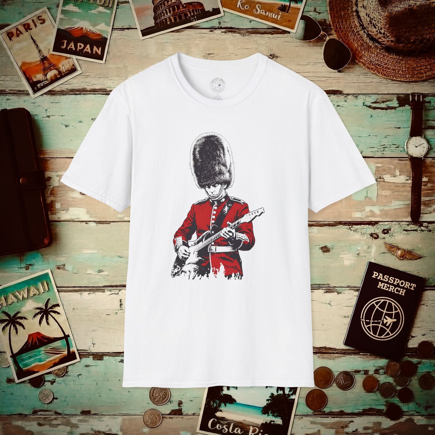 King's Guard Guitar Solo, England T-Shirt White / S