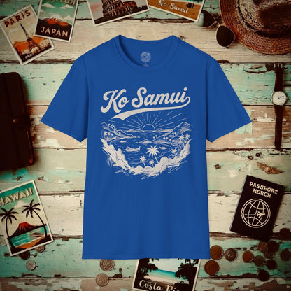 Ko Samui Vintage Monochrome, Thailand T-Shirt Royal / S