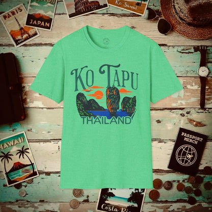 Ko Tapu, Thailand - 80's Vintage T-Shirt Heather Irish Green / S