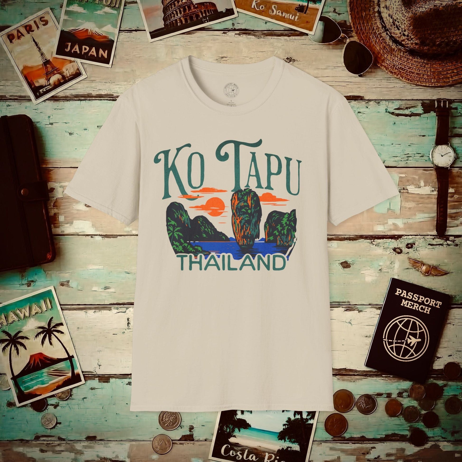 Ko Tapu, Thailand - 80's Vintage T-Shirt Sand / S