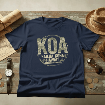 KOA, Kona, Hawaii Vintage Airport Code T-Shirt Navy / S