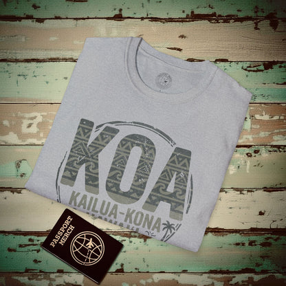 KOA, Kona, Hawaii Vintage Airport Code T-Shirt Sport Grey / S