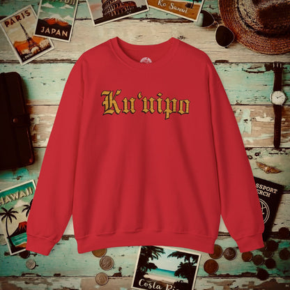 Koa Wood Ku'uipo (Hawaiian Jewelry Style) Crewneck Red / S