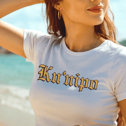 Koa Wood Ku'uipo (Hawaiian Jewelry Style), Womens Fit T-Shirt White / S