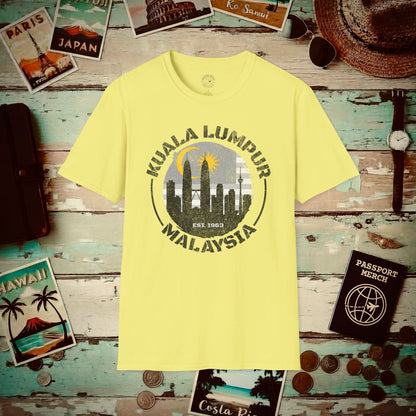 Kuala Lumpur Malaysia, Crescent and Star T-Shirt Cornsilk / S