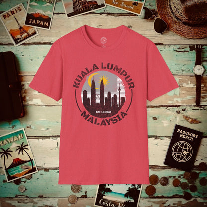 Kuala Lumpur Malaysia, Crescent and Star T-Shirt Heather Red / S