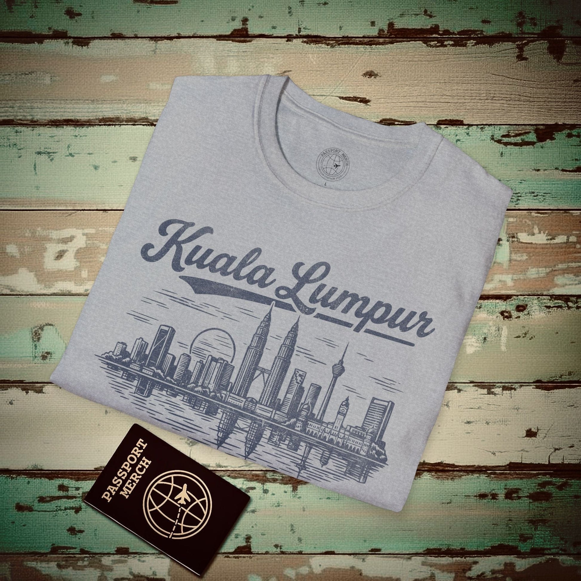 Kuala Lumpur Vintage Monochrome, Malaysia T-Shirt Sport Grey / S