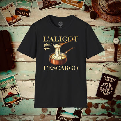 L'Aligot Rather Than Snails, France T-Shirt Black / S
