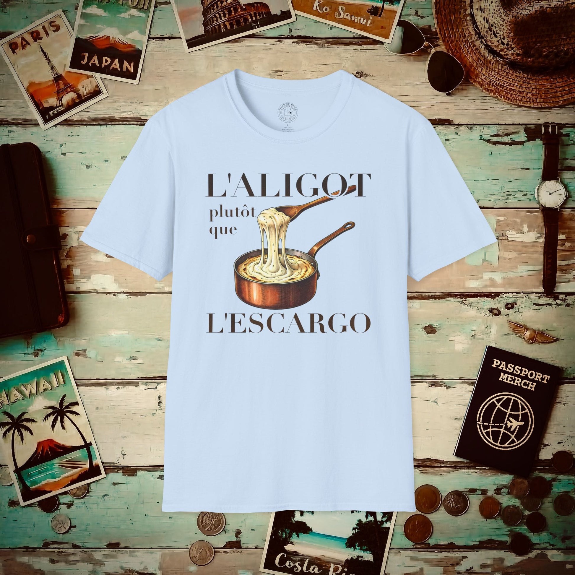 L'Aligot Rather Than Snails, France T-Shirt Light Blue / S