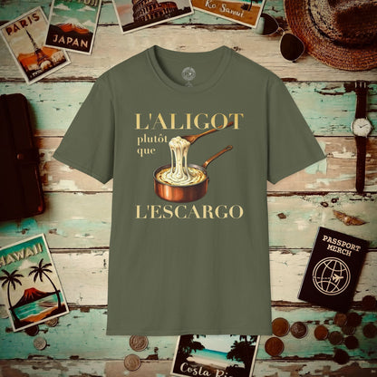 L'Aligot Rather Than Snails, France T-Shirt Military Green / S